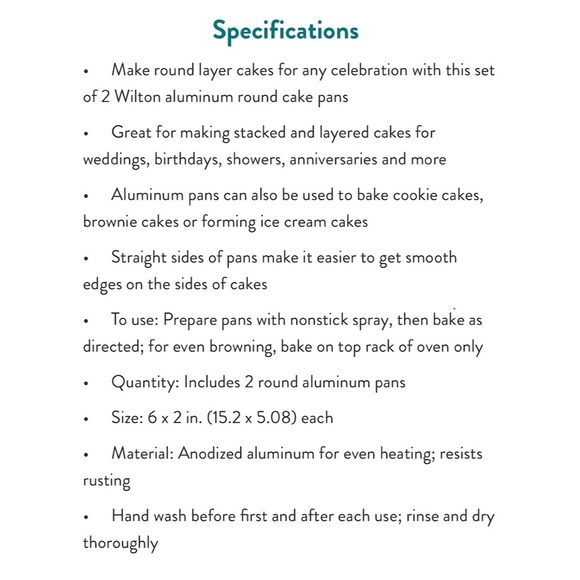 ‼️$5 SALE‼️ WILTON 6 inch Cake Pan Set Small & Tall - Picture 11 of 14